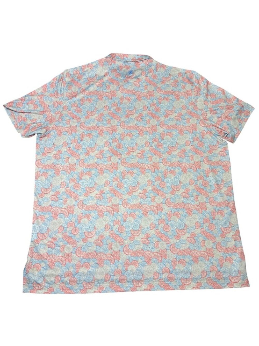 Johnnie-O Mens XXL The Citrus Polo Shirt Seal Print UPF 50 Short Sleeve